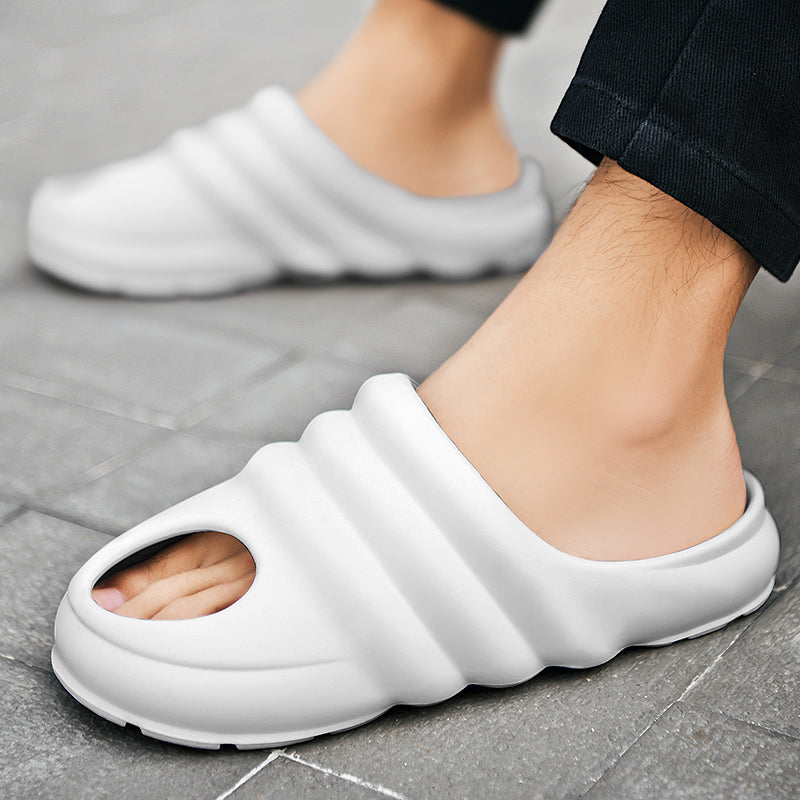 CUBICS Snail Cutout Foam Slides - White