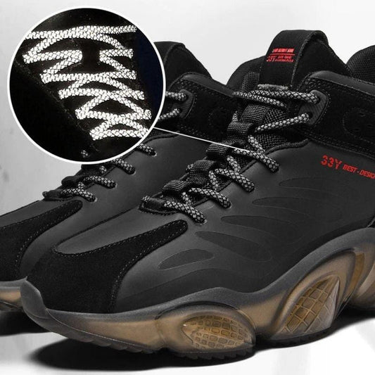CUBICS Luxury Falcon Chunky High Top Black Sneakers