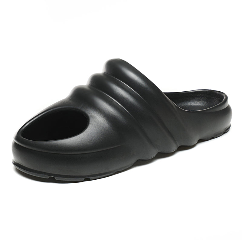 CUBICS Snail Cutout Foam Slides - Black