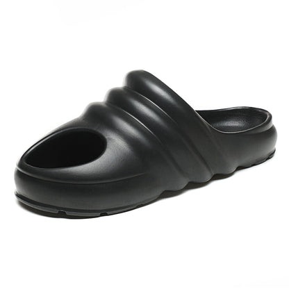 CUBICS Snail Cutout Foam Slides - Black