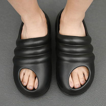 CUBICS Snail Cutout Foam Slides - Black