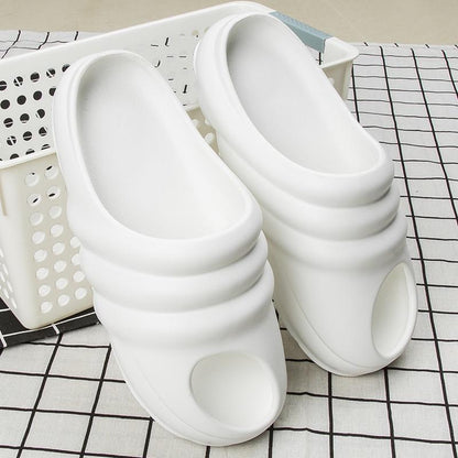 CUBICS Snail Cutout Foam Slides - White