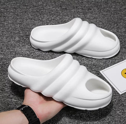 CUBICS Snail Cutout Foam Slides - White